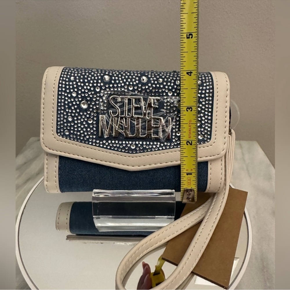 Steve Madden Brett Denim Wallet Wristlet NWT - Picture 8 of 9
